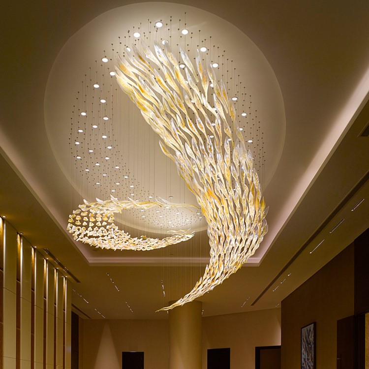 厂家直销定制酒店大堂水晶吊灯会议大厅工程灯售楼部装置艺术