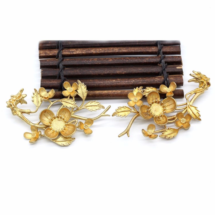 古風頭飾配件 古裝新娘發冠配件花枝掛件 DIY發簪材料飛鳳桂枝