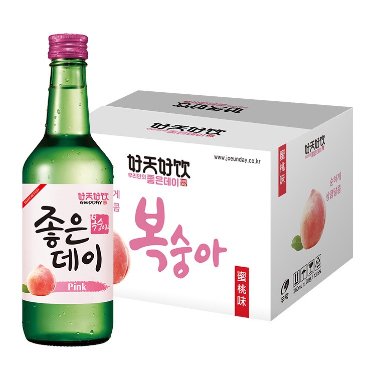 韩国好天好饮GOODDAY蜜桃味烧酒/清酒 360ml*20瓶/箱