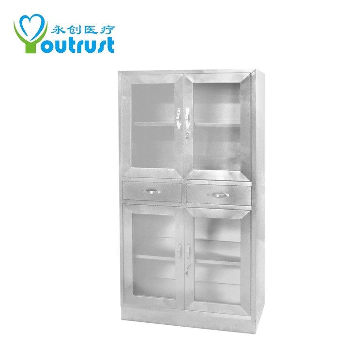 不銹鋼器械柜YC-QG1040 文件柜醫(yī)用品儲物玻璃視窗外開門批發(fā)供應(yīng)