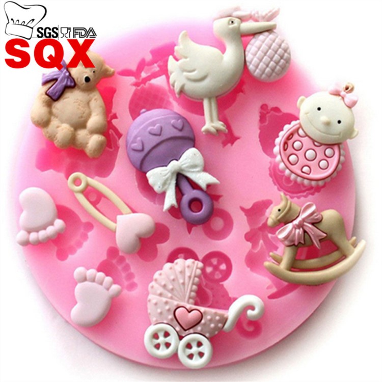廠家批發寶寶系列卡通翻糖模具 食品級蛋糕模  烘焙工具  SQ1402