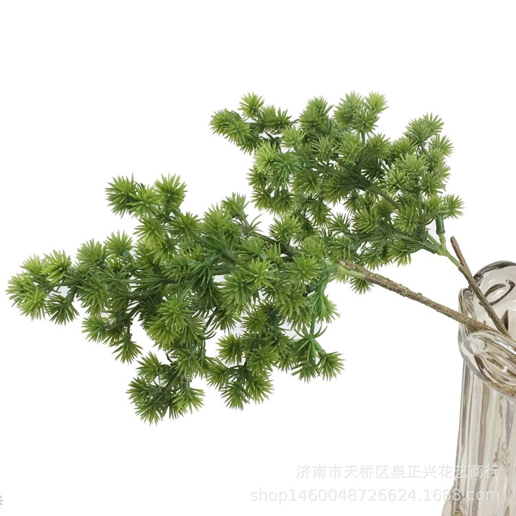 仿真花仿真植物批發(fā) 單支手感松枝 松樹葉 家居攝影裝飾