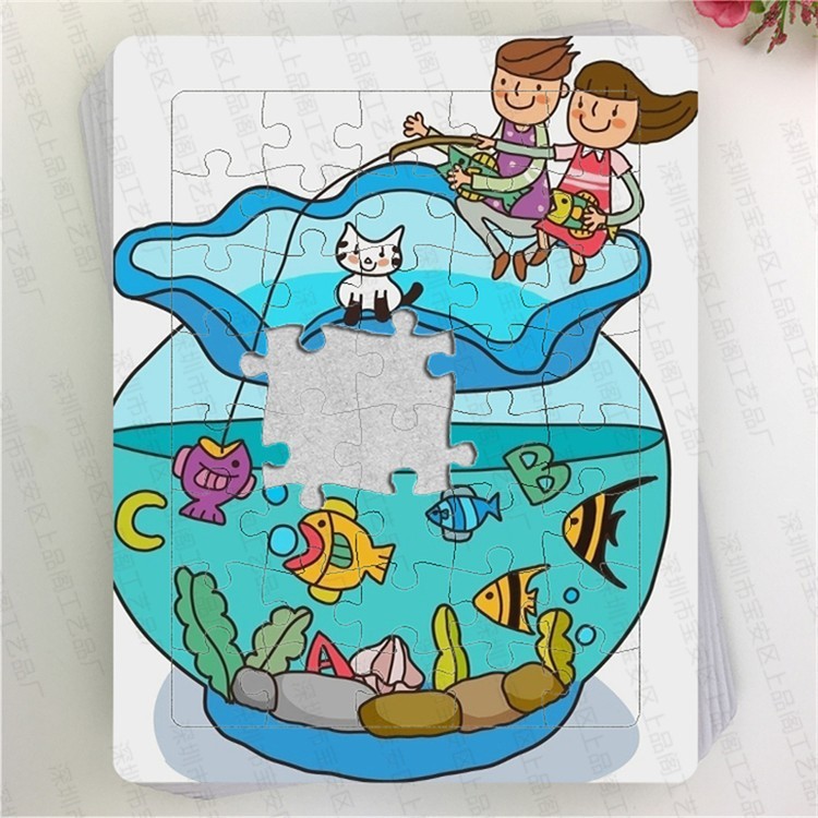 廠家定制3～6歲兒童釣魚游戲英語啟蒙教育興趣培養益智紙板拼圖
