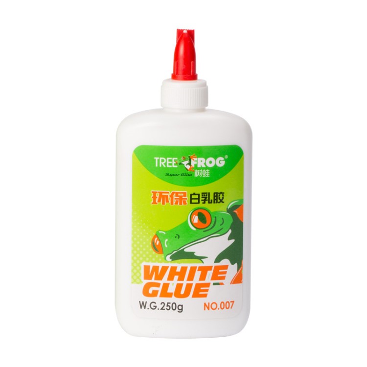 樹蛙白膠學生手工白膠白乳膠diy水溶性膠水膠水250克環保無毒木工