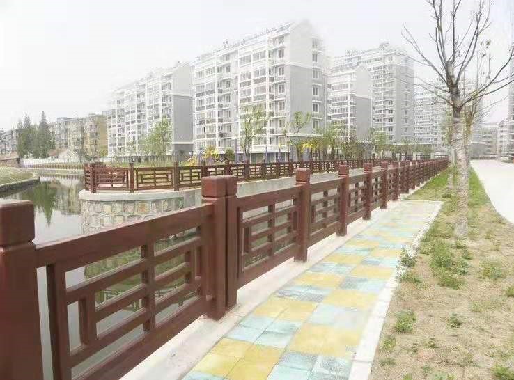自貢仿木護欄，水泥仿木欄桿，草坪柵欄