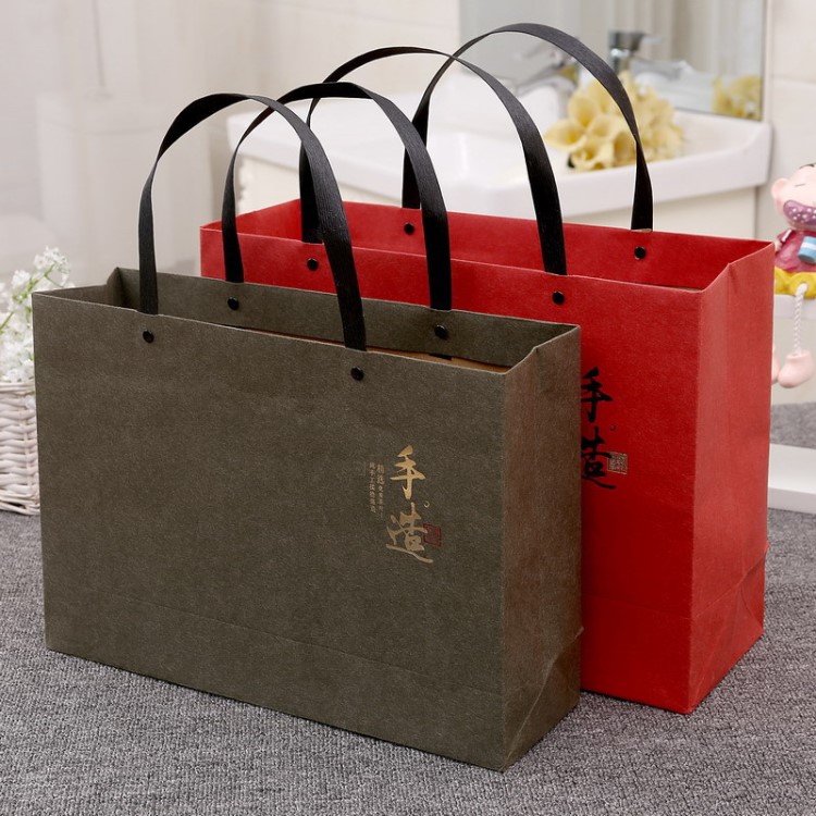 經典燙金工藝高端茶盒禮品超市特種包裝袋牛皮紙茶葉盒