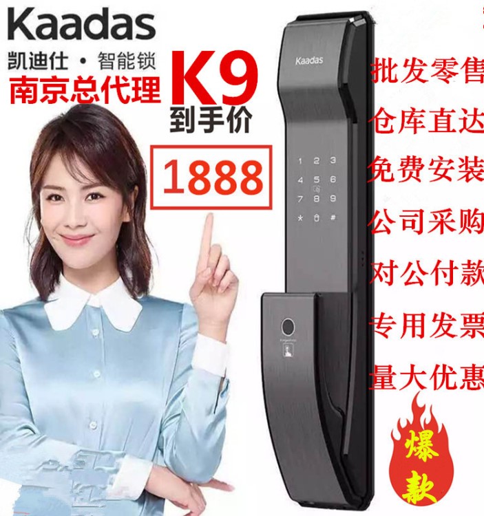 凱迪仕 智能鎖指紋鎖家用防盜門鎖全自動密碼遠(yuǎn)程電子鎖凱迪仕K9