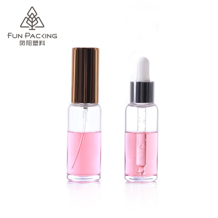 工厂定制PETG精油瓶30ml 直圆喷雾厚壁厚底滴管瓶 化妆品分装瓶