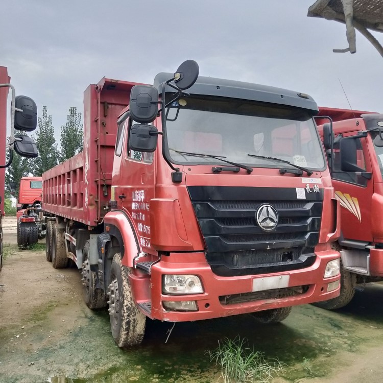 出售二手陜汽奧龍前四后八翻斗車 工程自卸車歐曼前四后八自卸車