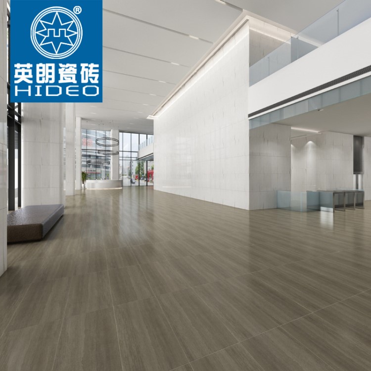 英朗 通體現代仿古磚 黑灰色600x1200 LOFT美式 室內客廳房間