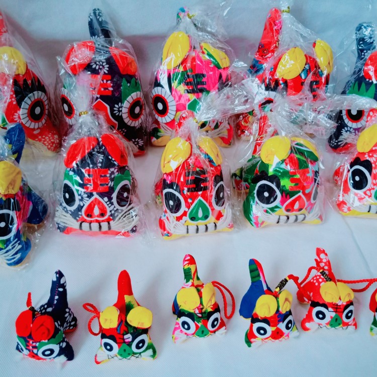 布老虎掛件手工制作民間 傳統布藝老虎 中國民間老虎掛件禮品