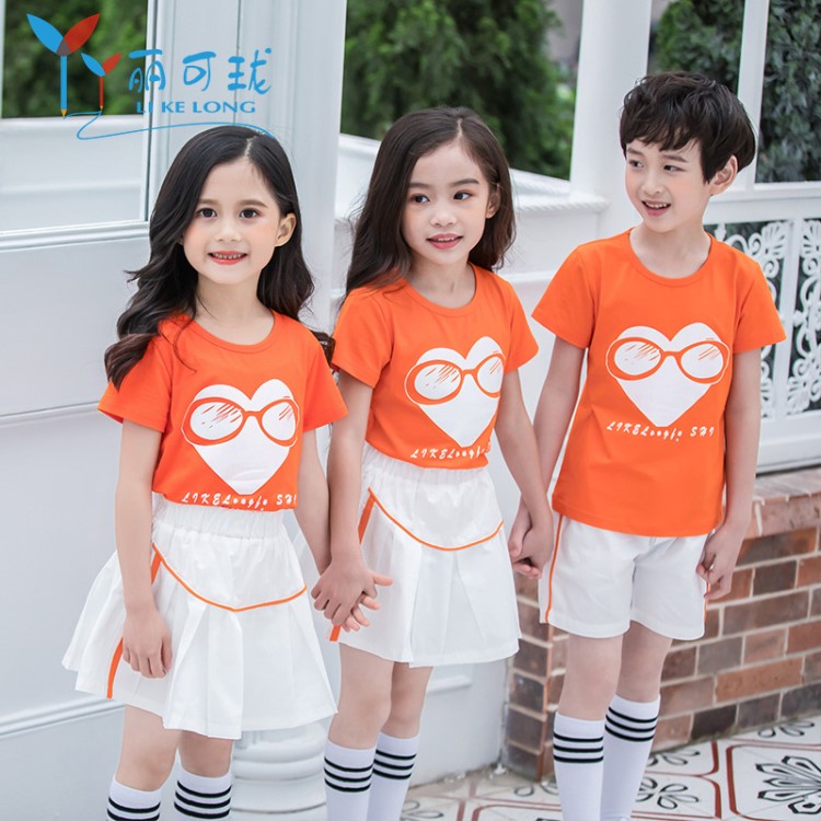 夏季新款小學(xué)生校服棉運動兩件套幼兒園園服夏裝兒童班服畢業(yè)照