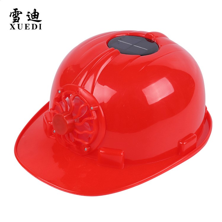夏季太陽能防護帽帶風(fēng)扇 建筑工地遮陽防曬帽太陽能帽