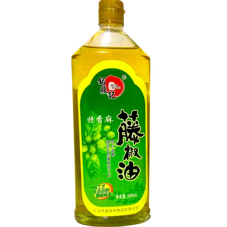 廠家直銷四川洪雅特產(chǎn)家用瓶裝漢源特麻餐飲涼菜藤椒油麻油250ml