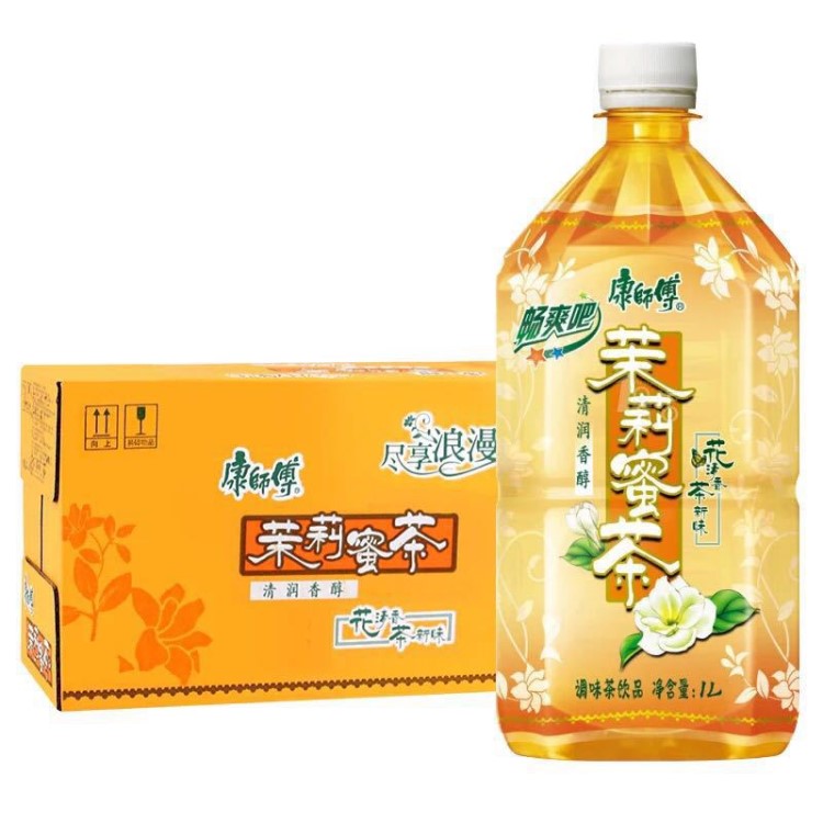 大量批發(fā) 康師傅茉莉蜜茶調(diào)味茶飲料12瓶/1L