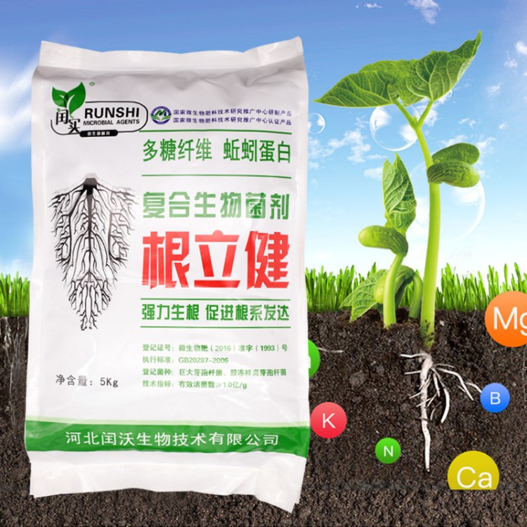 根立健復(fù)合生物菌劑 土壤礦物質(zhì)有機(jī)肥料 復(fù)合微生物化肥批發(fā)