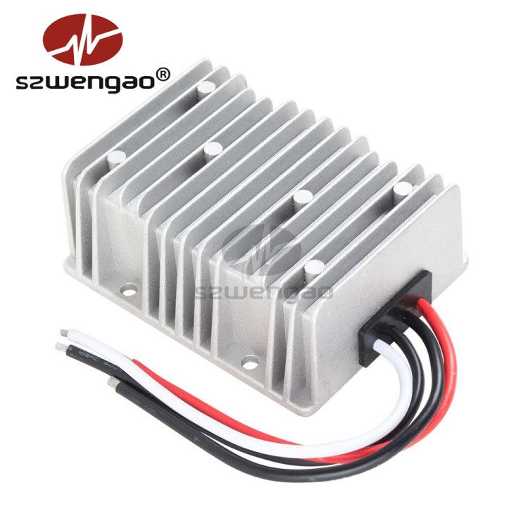 電動車電源 36V 48V轉12V 360W車載電源轉換器DC-DC防水降壓器30A