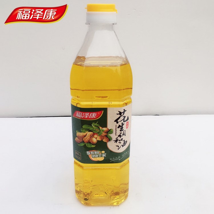 福泽康900ML压榨花生调和油 非转基因食用油 花生油 小瓶食用油