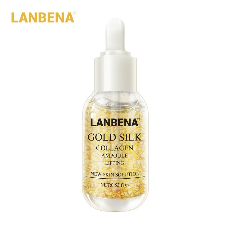 LANBENA 藍蓓娜金蠶絲蛋白安瓶精華原液淡斑美白緊致柔韌抗皺15ml