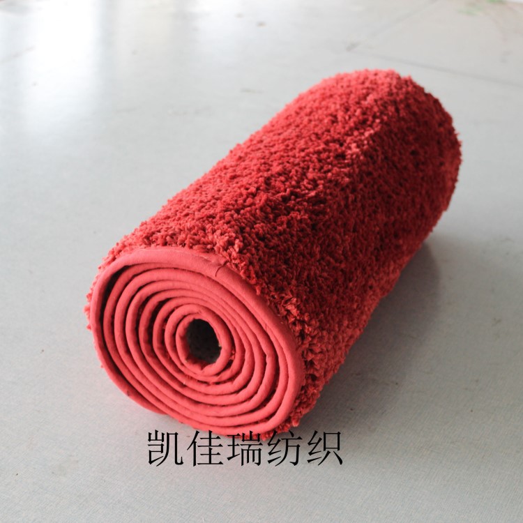 出口品質(zhì) 短毛簇絨無紡布點(diǎn)塑防滑底地毯柔軟吸水超細(xì)纖維地墊