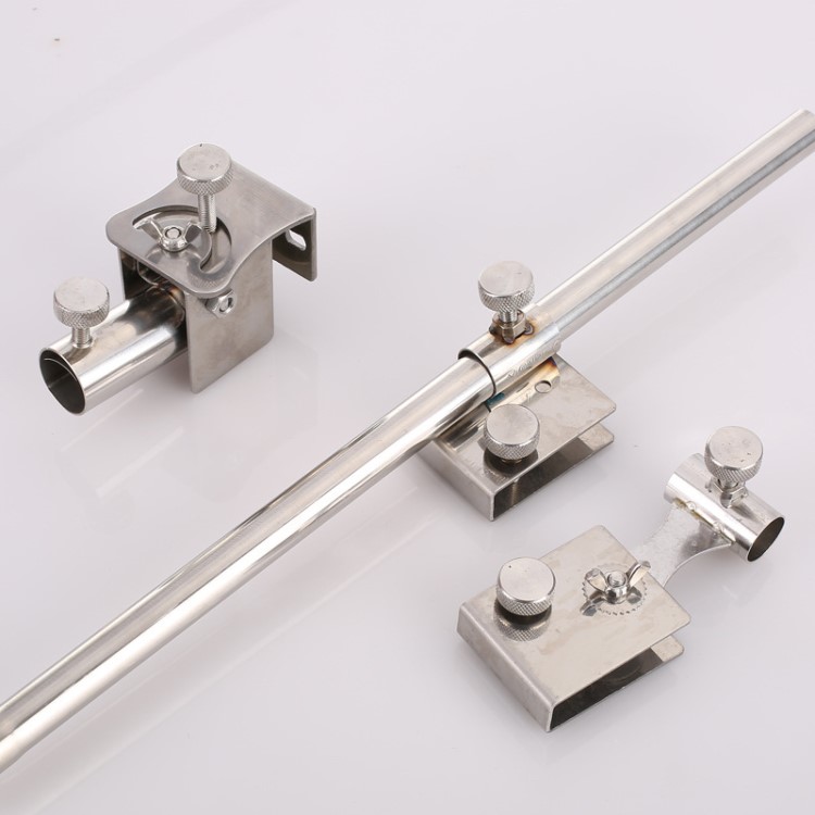 廠家直銷康震漁具大釣臺加厚全不銹鋼三件套前插餌料架食盆座配件