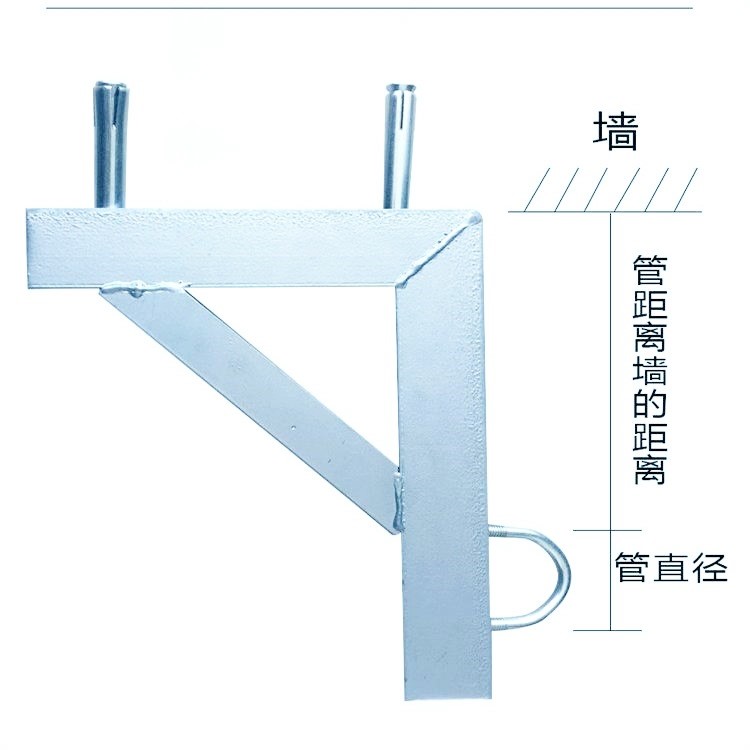 廠家直銷燃氣天然氣管道固定三角支架 鍍鋅噴塑三角支架