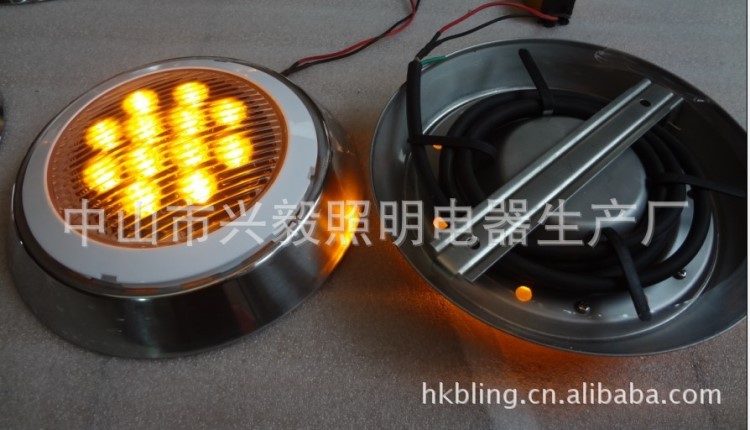中山興毅LED廠供應(yīng)12w掛壁式水下燈，新款游泳池掛壁式水下燈具