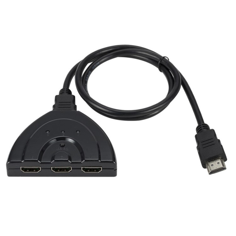 HDMI三進(jìn)一出切換器 HDMI3進(jìn)1出3X1 HDMI高清線1080P豬尾巴