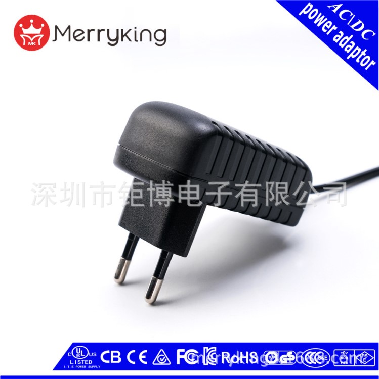 MERRYKING品牌 12V150mA歐規電源適配器 CE 帶303/304開關