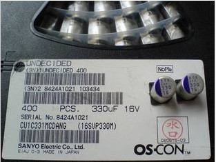 全新三洋SANYO貼片固態(tài)電容 10*12mm SVP系列  16V330UF