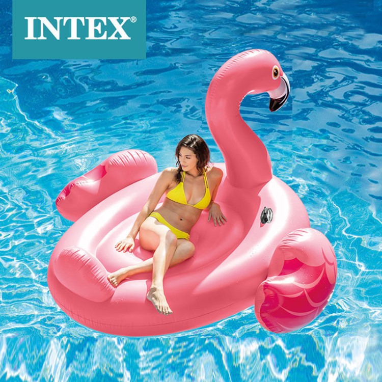 INTEX56288 兒童水上坐騎玩具 成人充氣浮排浮床超大號(hào)火烈鳥(niǎo)浮床