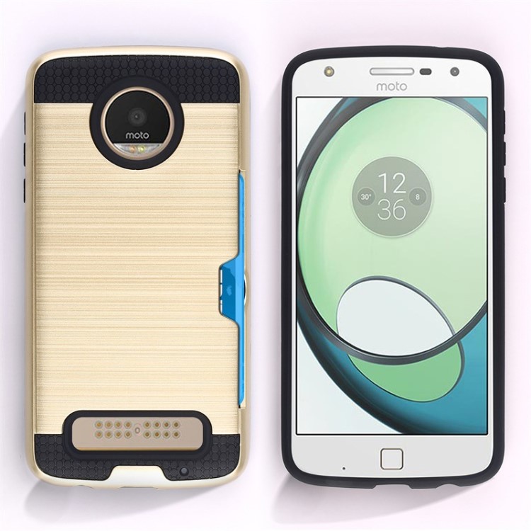 MOTO Z Play拉丝插卡二合一手机壳 MOTO Z Play插卡拉丝手机套