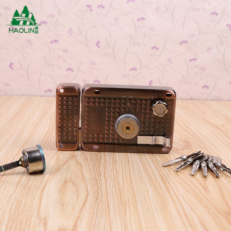 9219外装门锁老式门锁大门锁铁门锁储藏室门锁牛头锁十字锁防盗锁