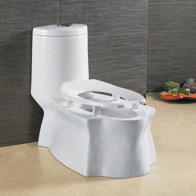 陶瓷卫浴洁具 残疾人老人儿童专用蹲坐两用马桶座便器坐便器