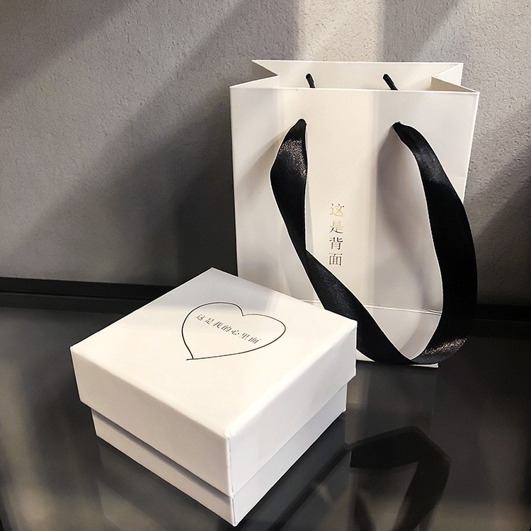 韓版文藝小清新簡約飾品首飾盒子一星期耳環(huán)耳釘耳飾禮品盒手提袋