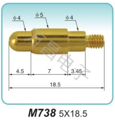 M3螺紋彈簧針  彈簧探針  彈簧頂針 電流針 pogopin 連接器 導電