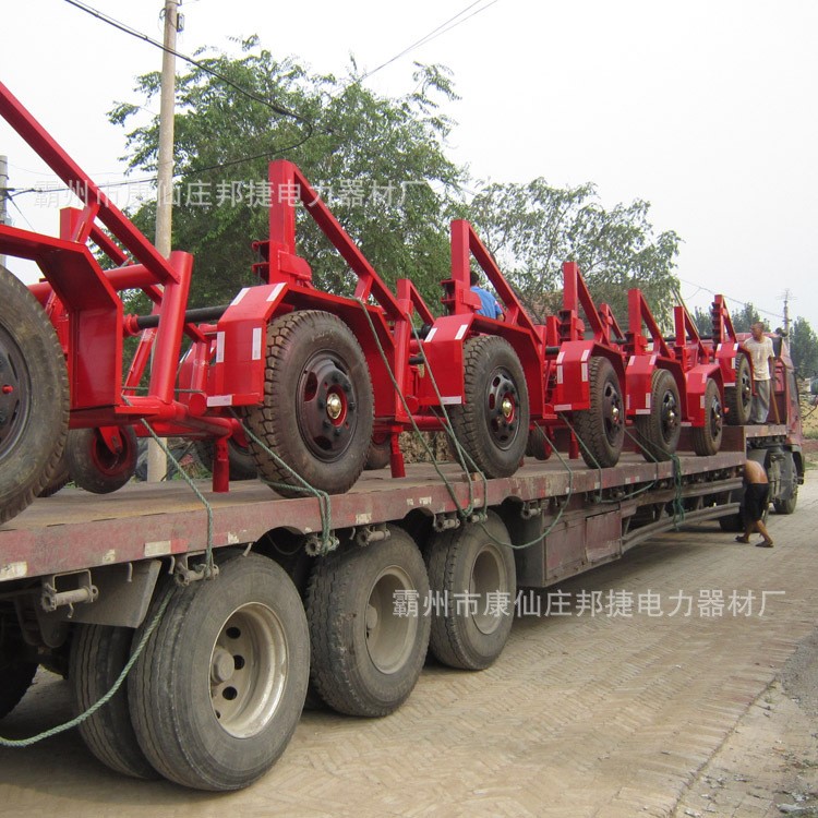 廠家直銷(xiāo) 機(jī)械式電纜線盤(pán)托車(chē)  手動(dòng)機(jī)械式電纜線盤(pán)拖車(chē)  3-12T