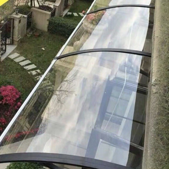 pc板透明雨棚車棚陽光房材料戶外耐曬隔音板加硬抗紫外線pc板