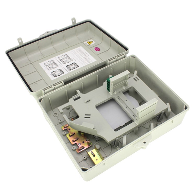 廠家直銷 掛壁式16路塑料型光纜光分路箱插片式光分光盒1分16防水