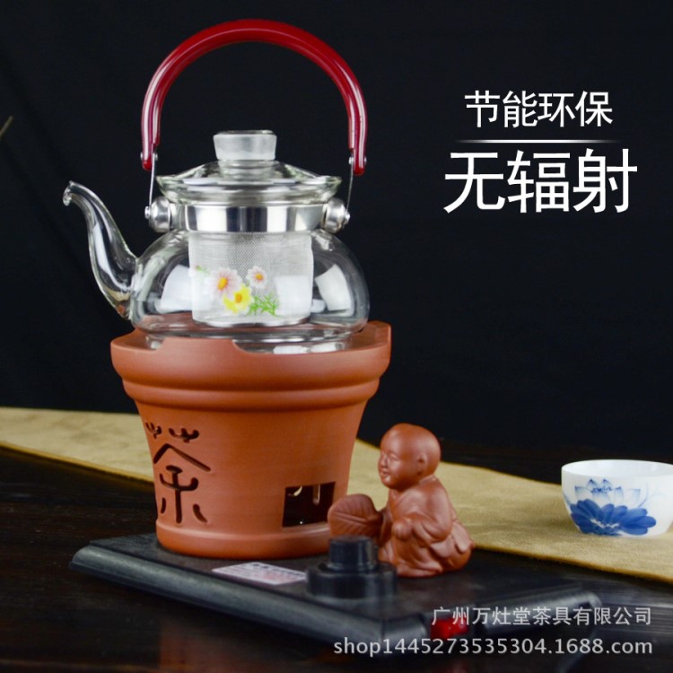 陶瓷煮茶器黑茶玻璃電熱水壺?zé)笏Ψ蚧ú杈咦仙半娞諣t泡茶壺