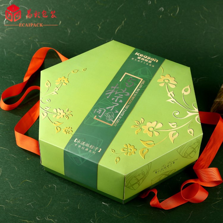 端午粽子盒牛皮紙包裝盒創(chuàng)意手提簡(jiǎn)易折疊結(jié)婚紙盒粽子包裝禮盒