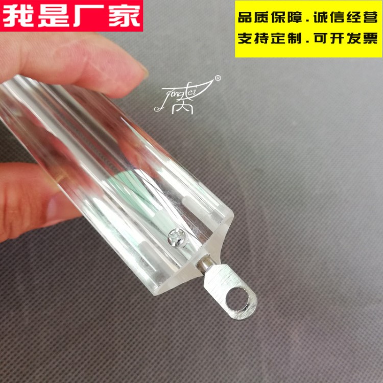 DIY三角水晶條燈飾玻璃配件水晶三角條棒 燈具配件掛件水晶三角條