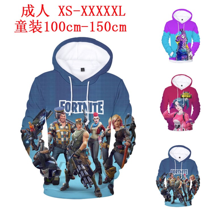 跨境貨源秋冬男裝 fortnite堡壘之夜3D數(shù)碼印花加絨衛(wèi)衣XS-XXXXXL