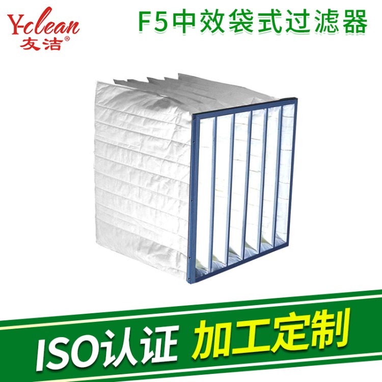 無紡布F5中效袋式過濾器 可清洗鋁合金框中效袋式空氣過濾器定制