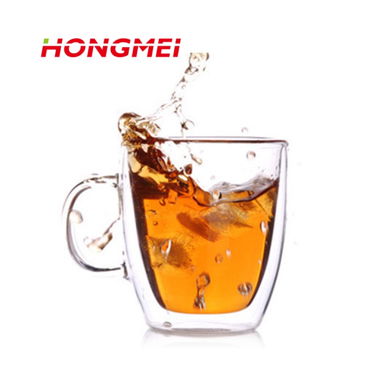 創(chuàng)意時(shí)尚水杯子透明耐熱雙層手工制作咖啡花茶玻璃水杯子廠家批發(fā)