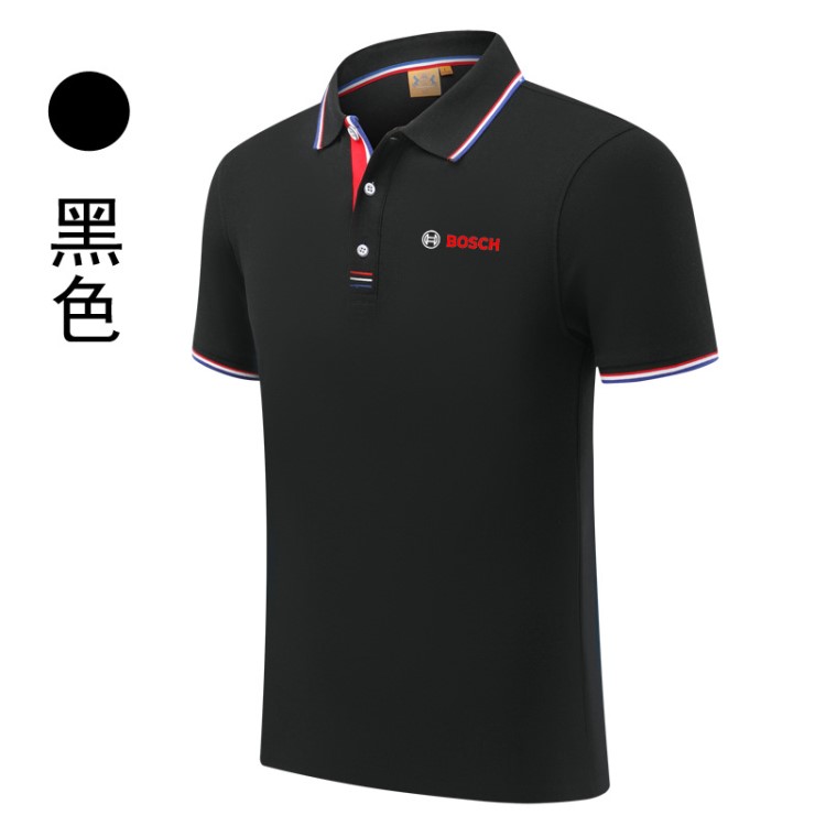 间色翻领短袖polo衫定制 T恤定制DIY印logo 厂家男polo衫定做