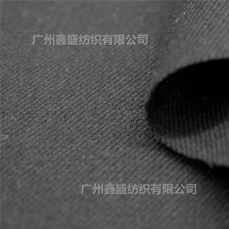 現貨 全羊毛黑色斜紋單層毛呢 羊毛梭織斜紋布秋冬西裝毛呢布料