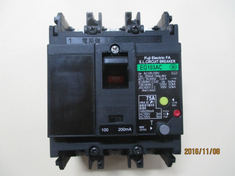 全新原裝富士漏電斷路器EG103AC 3P7