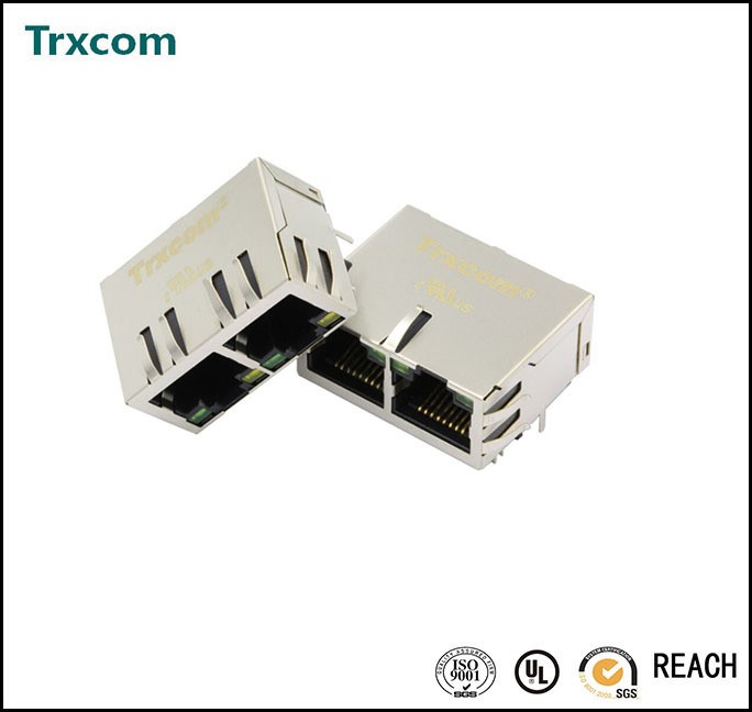 RJ45接頭/EMI/網(wǎng)線連接插頭/插口路由器/1*2網(wǎng)絡(luò)濾波器RJ45/POE