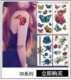 2019廠家批發(fā)3d羽毛爆款紋身貼防水環(huán)保紋身貼紙來(lái)圖定制快速出貨